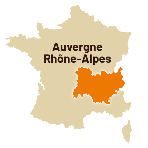 CARTE AUVERGNE RHONE ALPES